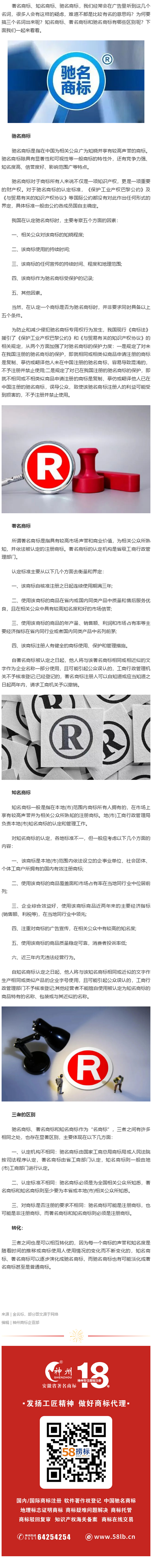 知名商標(biāo)、著名商標(biāo)和馳名商標(biāo)有哪些不同？