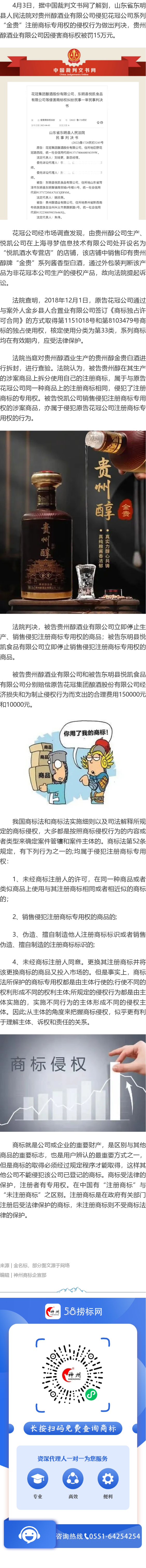 貴州醇酒業(yè)因侵害商標(biāo)權(quán)被罰15萬(wàn)元！